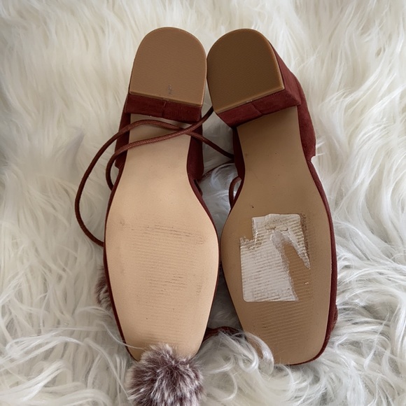 Design Lab Lace Up Suede Heels - Picture 5 of 5